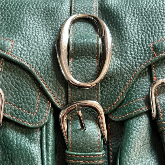 BCBGMaxAzria Vintage Green Saddle Bag - Picture 2 of 6